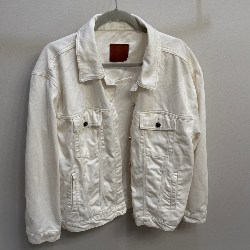 Anine Bing oversized Rory Ecru Denim Jacket